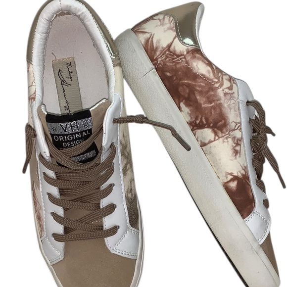 Vintage Havana Nelly Women’s 7.5 Taupe Marble Mix Sneakers Casual Star Design - Picture 5 of 16